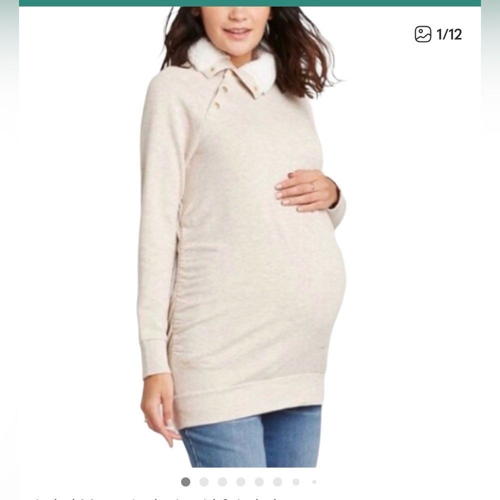 Isabel Maternity Ingrid & Isabel Gray Longsleeves Sweater XL